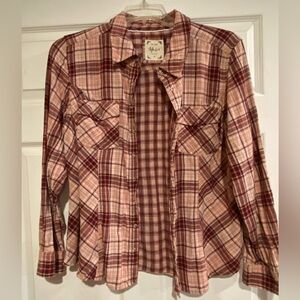 Style & Co. western style shirt. Size XL. Pink plaid.